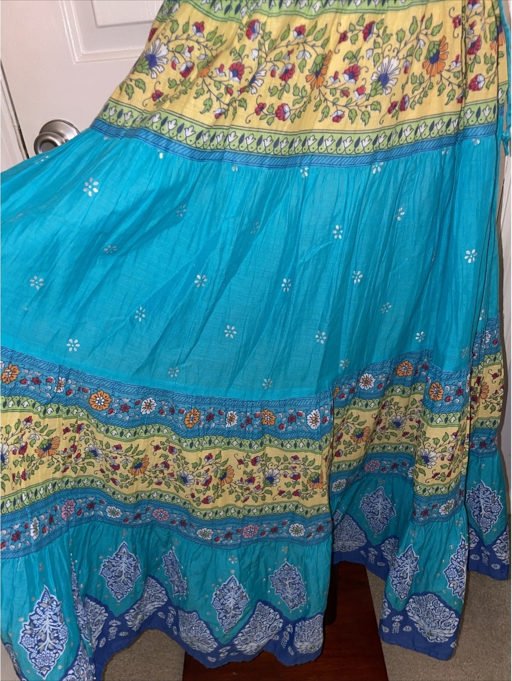 Boho Hippie Cottagecore Skirt Size Medium White Stag - Picture 2 of 9